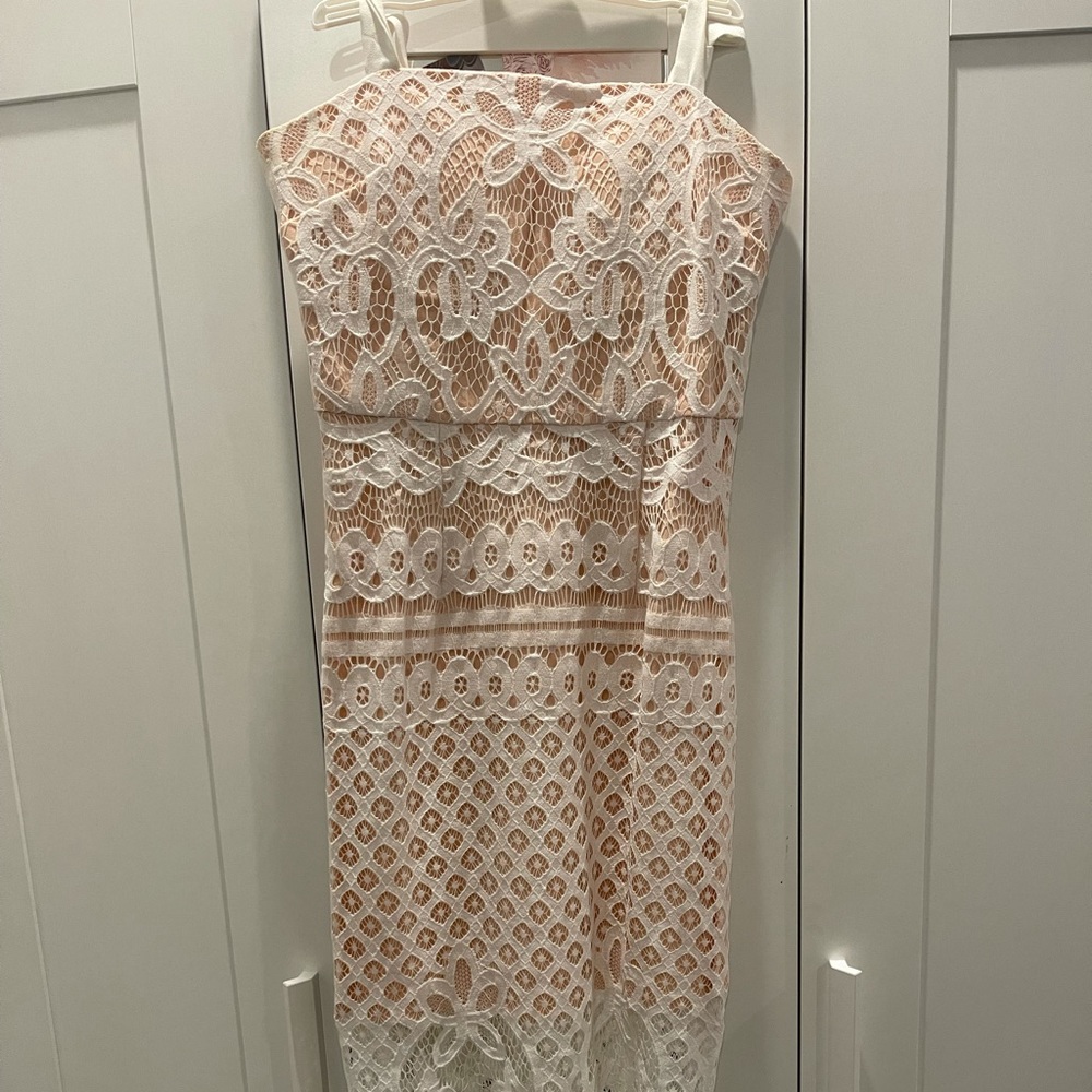 White lace cocktail dress